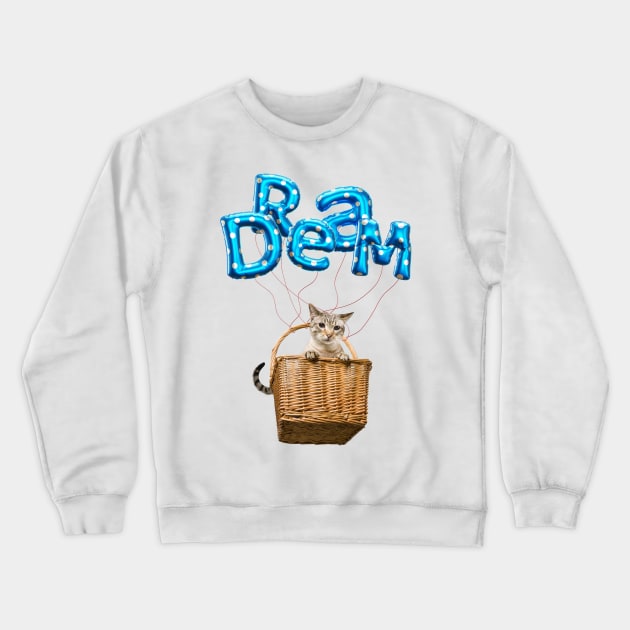 Dream (Blue Background) Crewneck Sweatshirt by leBoosh-Designs